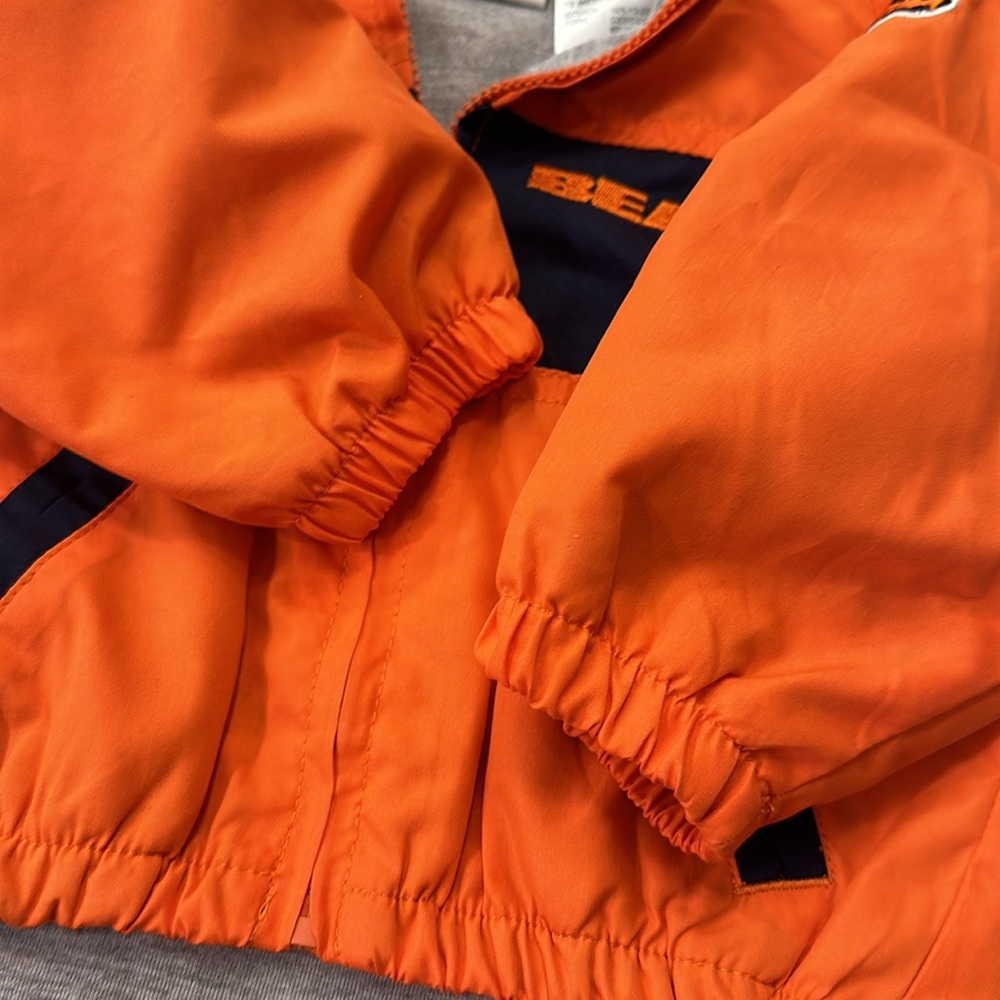 NFL Chicago bears hooded jacket windbreaker size 18 months orange navy blue 🐻🏈 - Picture 4 of 7